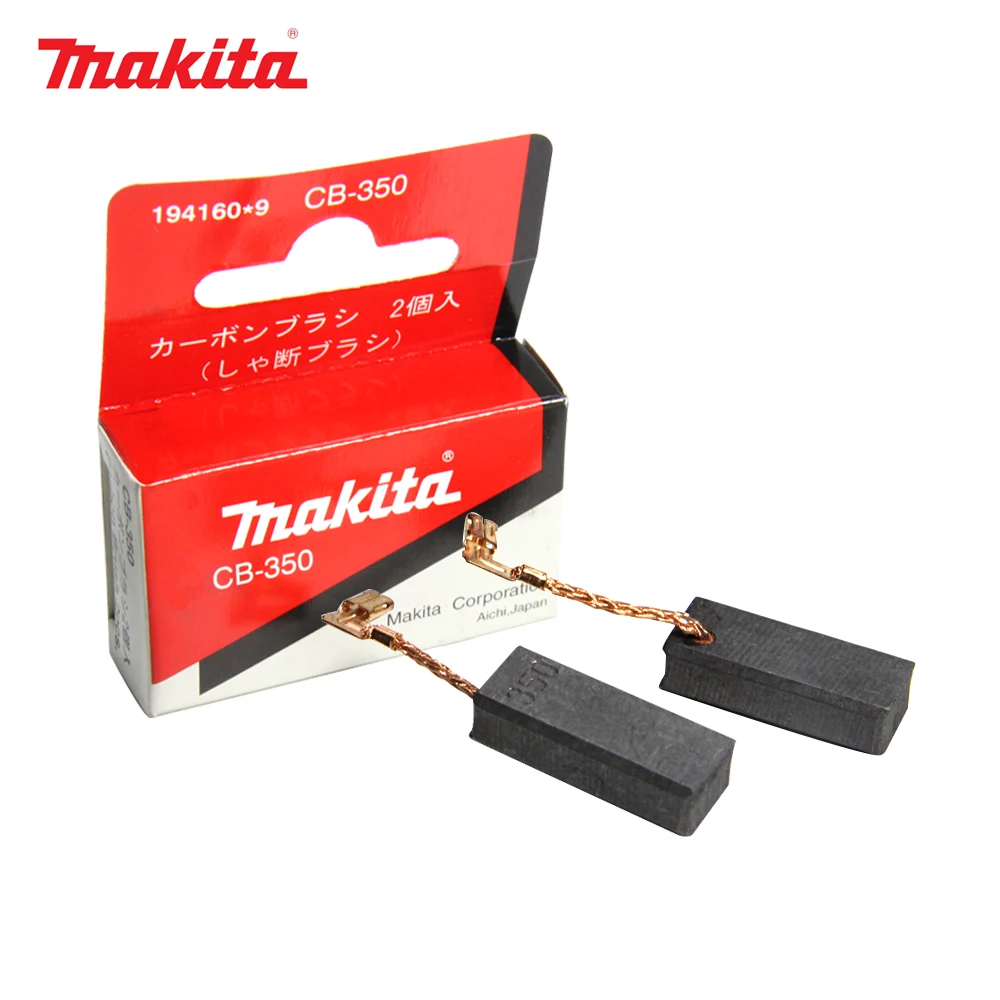 Original Makita Carbon Brushes CB350 Spare Parts 6.5x11x25mm for Electric Motor Rotary Hammer 194160-9 HR4011C HR4001C 3210FCT |