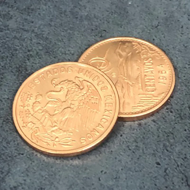 Магнитная Мексиканская монета 20 Centavo Волшебные трюки Супер сильный 2 86 см медный аксессуар Magia крупным планом