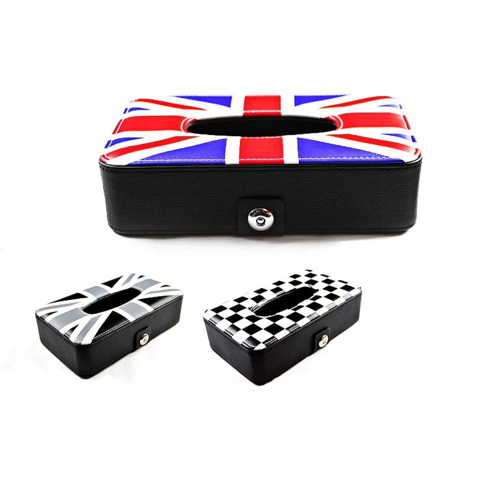 

Car Leather Car Tissue Box Holder Auto Armrest Tissue Box Block Type
