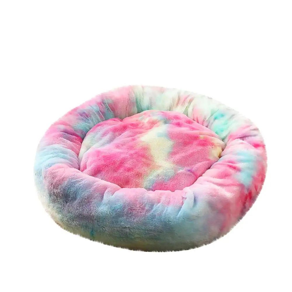 Kennel Dog Pet Mat Warming Round Pillow Plush Kennel Dogs Soft Bed Cat Litter Sleeping Bed House Pet Supplies Cama Cachorro