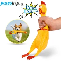 pawstrip screaming chicken dog toys squeeze squeaky sound puppy toys rubber dog toy chew pet toys for dogs rubber chicken toy