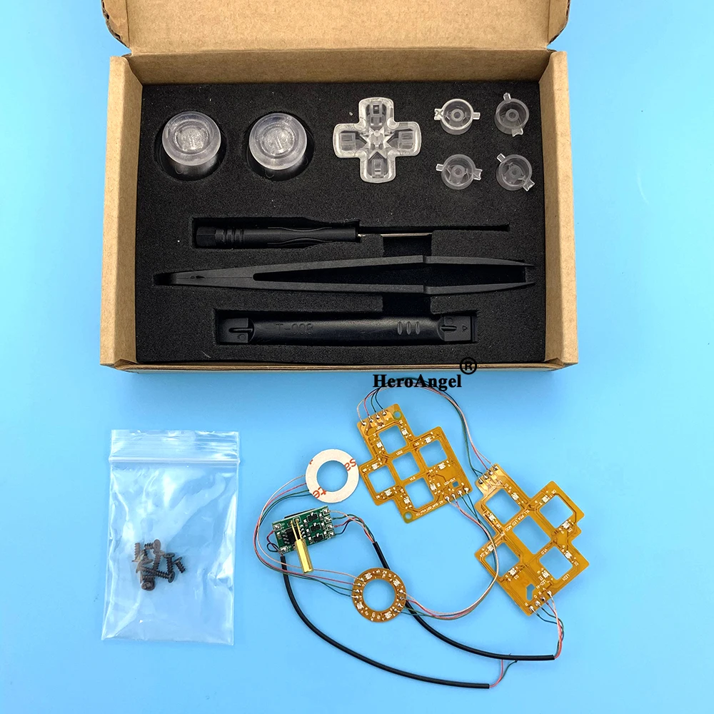 Для PS4 Беспроводной контроллер светодиодный светильник доска DIY кнопки