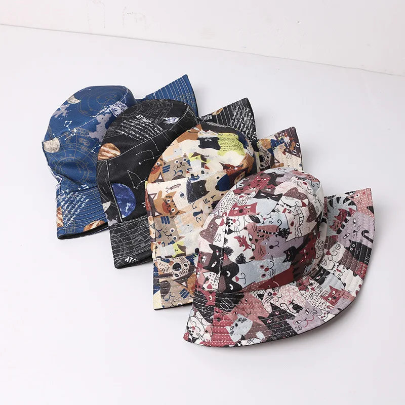 Панама женская летняя в японском стиле с надписью | Аксессуары для одежды