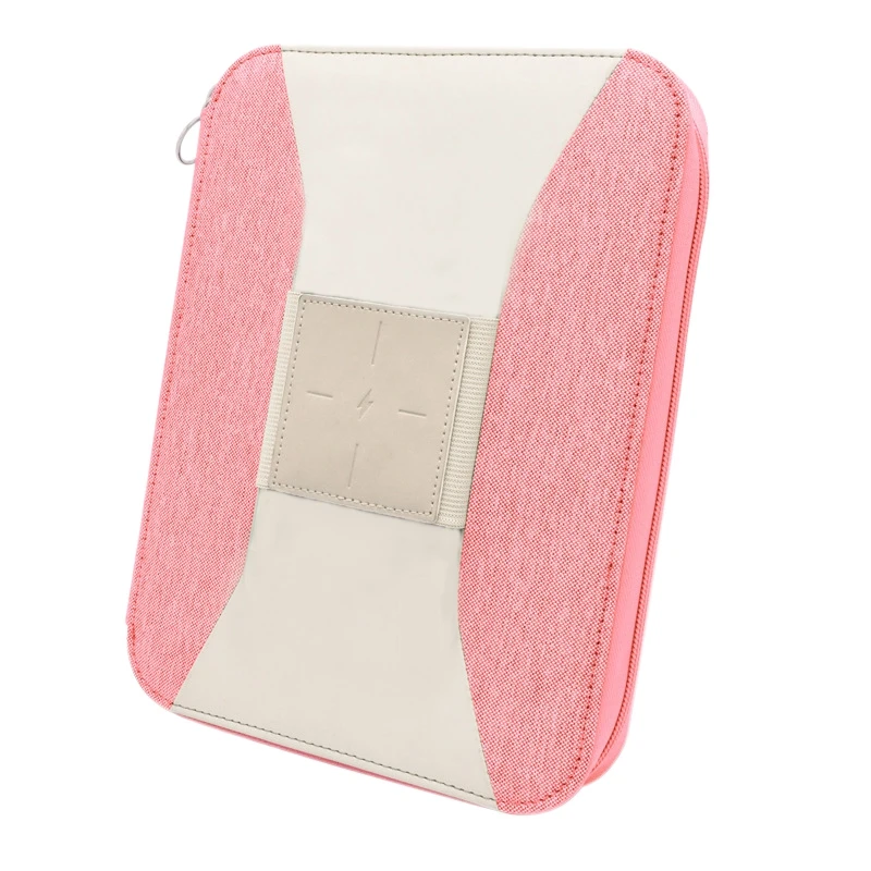 Веганская кожа Беспроводное зарядное устройство сумка для ноутбука с блокнотом