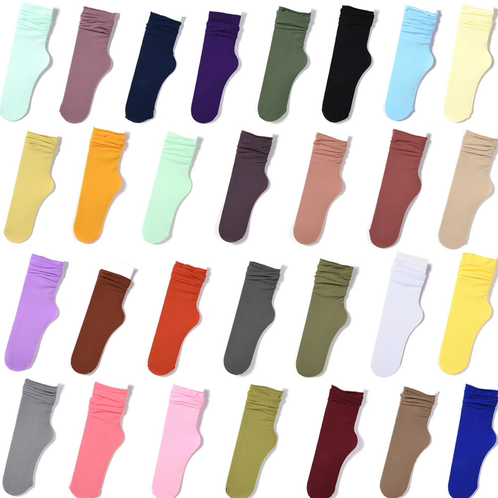 Новинка 2020 года Свободные носки для школьниц Женские хлопковые вязаные