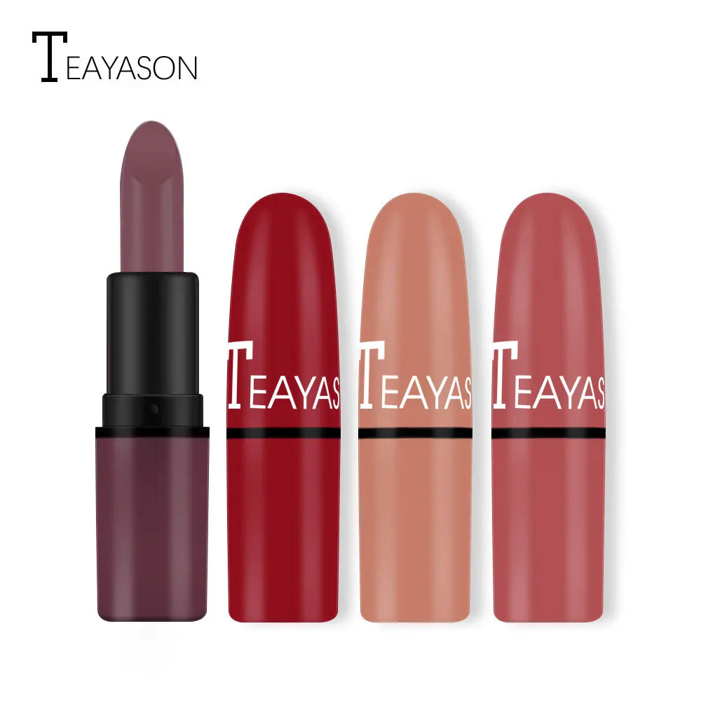 TEAYASON 12 цветов матовая губная помада Bean Paste Velvet Plum цвет сексуальный красный не