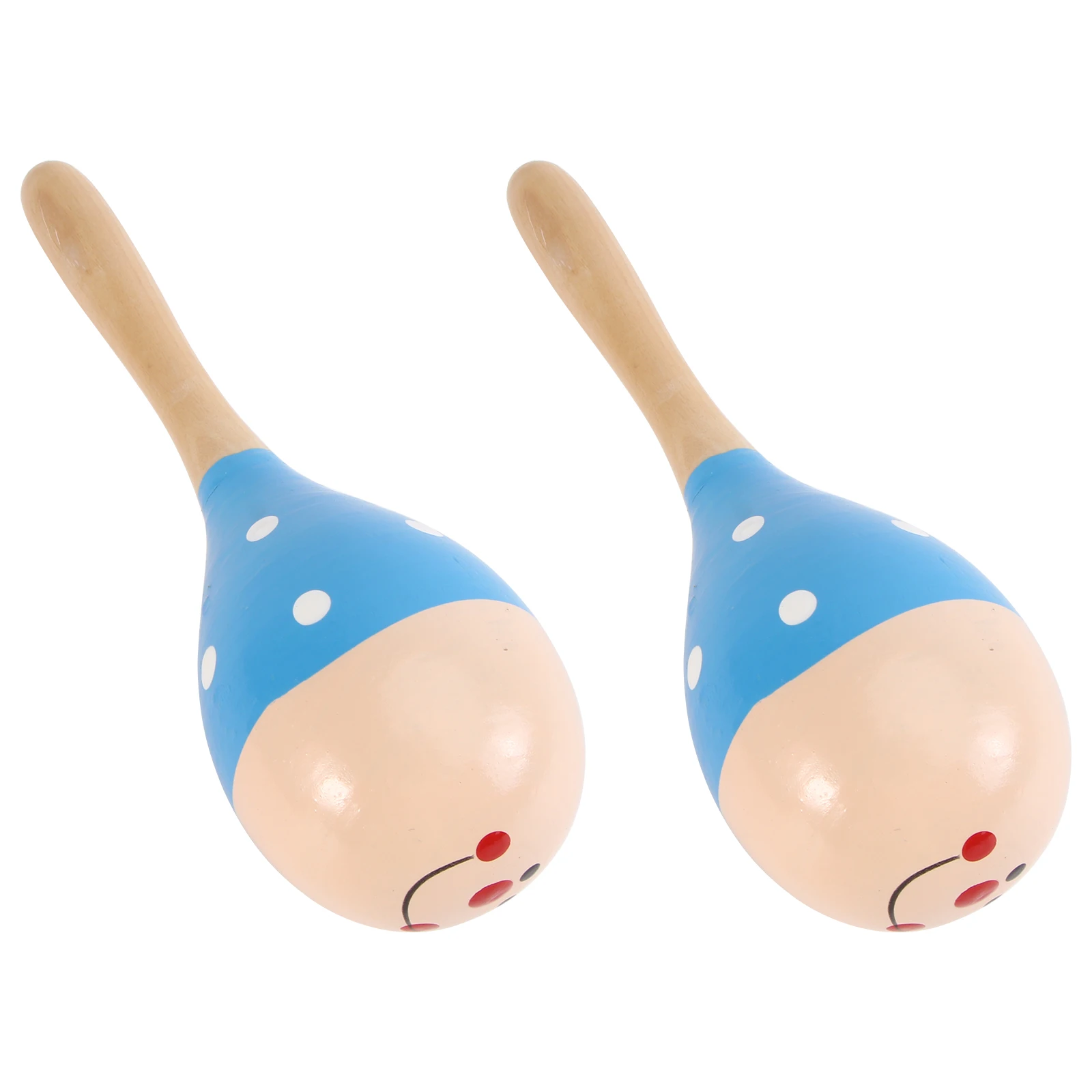 

2Pc Wooden Maracas Rumba Shakers Rattles Sand Hammer Percussion Instrument Musical Toy For Kid Children Party Games