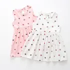 Детское летнее платье без рукавов, с цветочным принтом