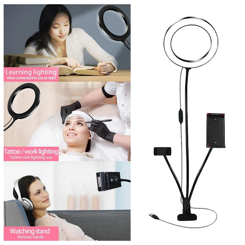 8 дюймов светодиодная кольцевая лампа светильник комплект для макияж YouTube видео в