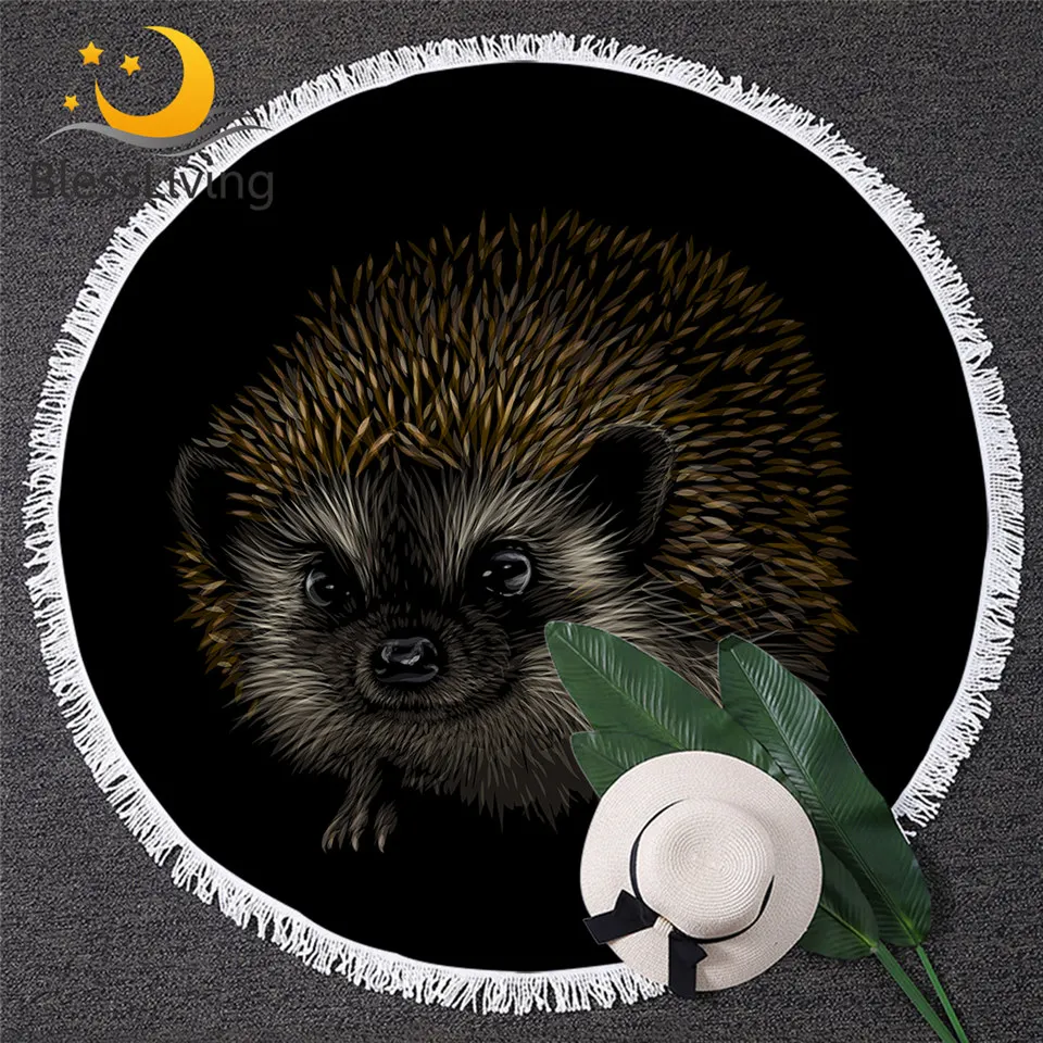 

Круглое полотенце для пикника, с 3D-принтом, пляжное полотенце с изображением животных г., 150 см