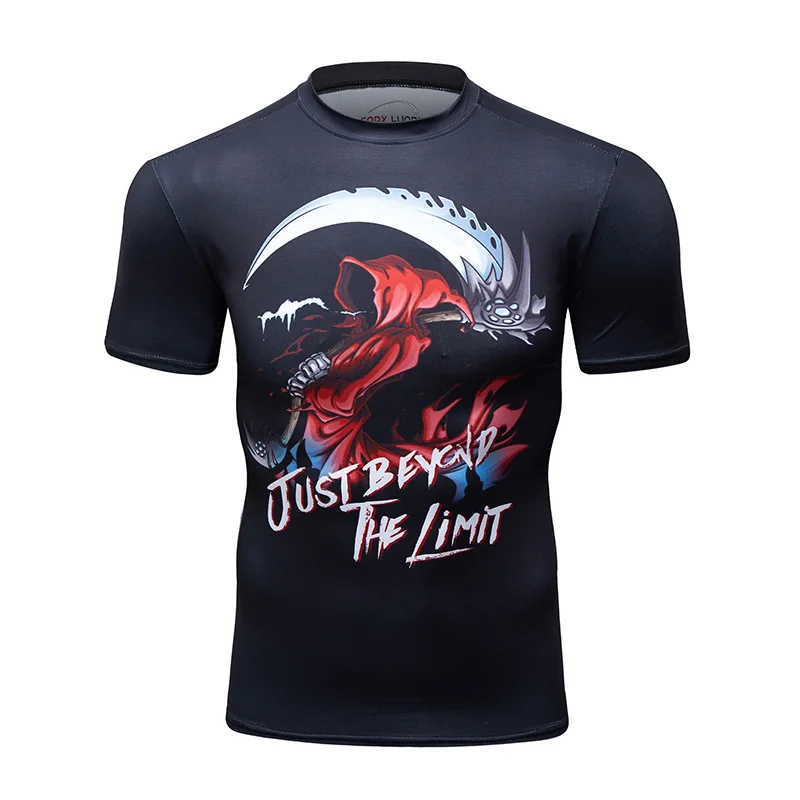 

Custom Printed Rashguard O Neck Short Sleeve Sublimated Clothing