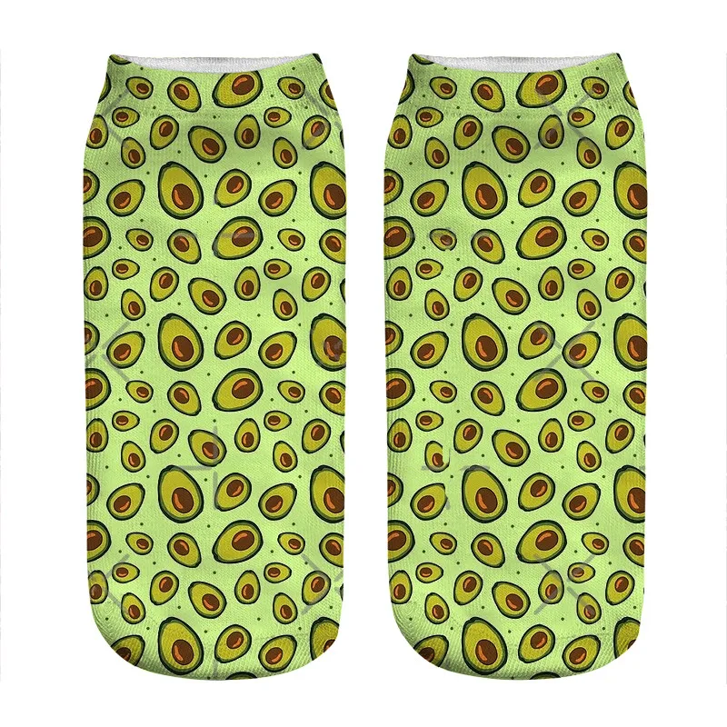 

Женские носки 2021, милые носки с принтом зеленого авокадо и фруктов, женские носки в стиле Харадзюку, веселые забавные новые милые подарочные...