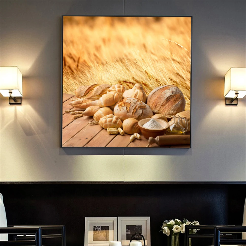 Настенные картины на холсте для гостиной украшение дома еда хлеб пшеница Kicthen