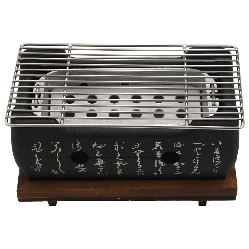 

2-4 People Japanese Barbecue Grill Portable Barbecue Stove Japanese Food Charcoal Stove With Non-Stick Baking Tray