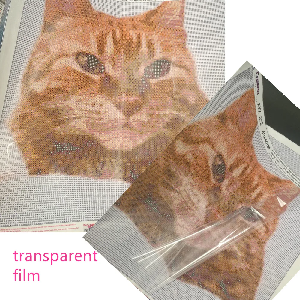 YTG 5D DIY круглые стразы полная Алмазная картина кошка с человеческой мозаикой