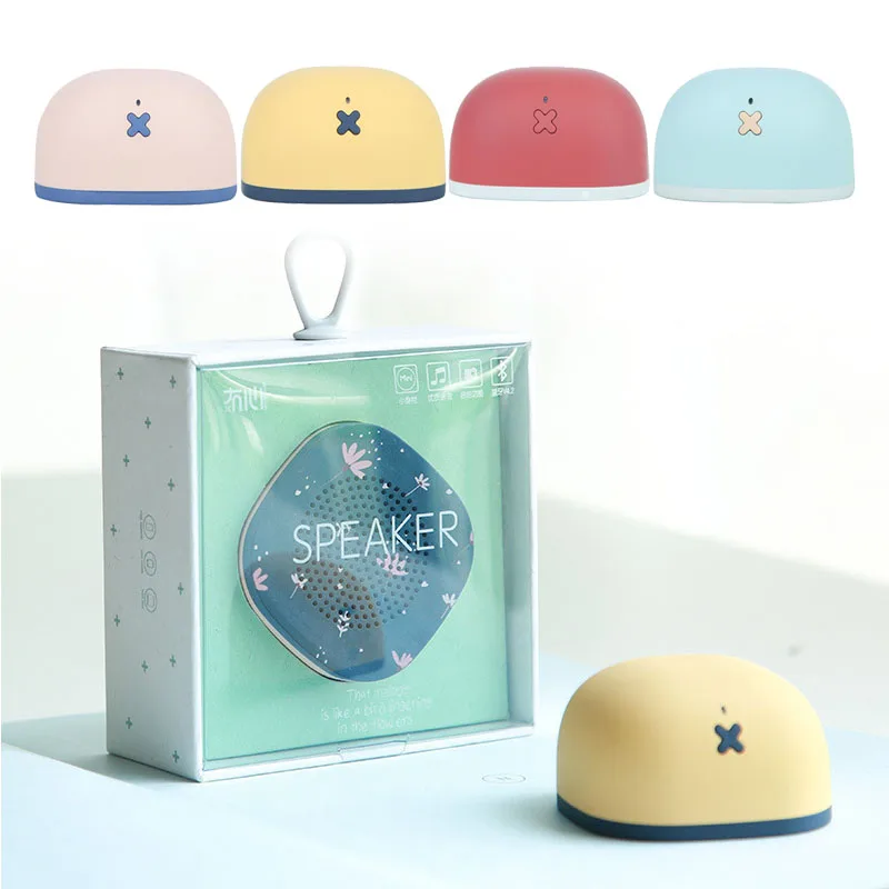 

Subwoofer Speaker Mini Portable Wireless Speaker Bluetooth-Compitible 4.2 with Silicone Lanyard Selfie Function Speaker 5W