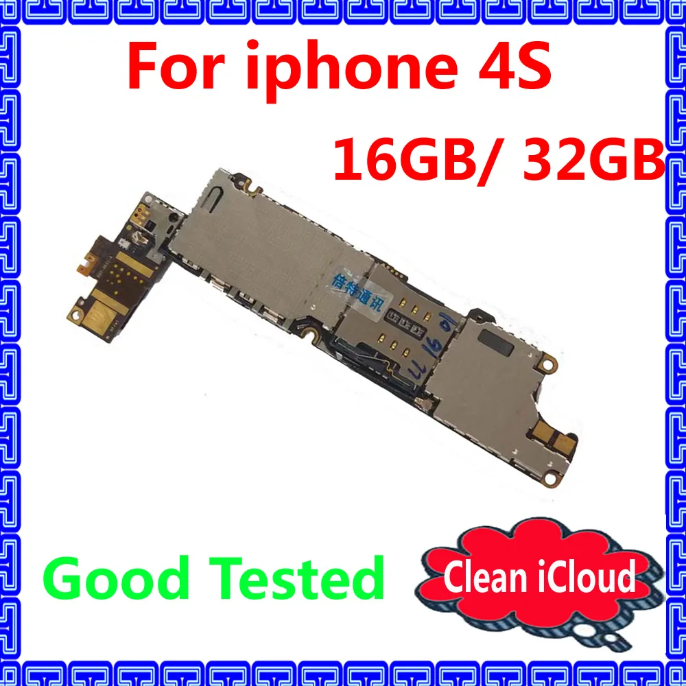 Для iphone 4S Хорошая рабочая материнская плата 16 ГБ 32 оригинальная с системой IOS