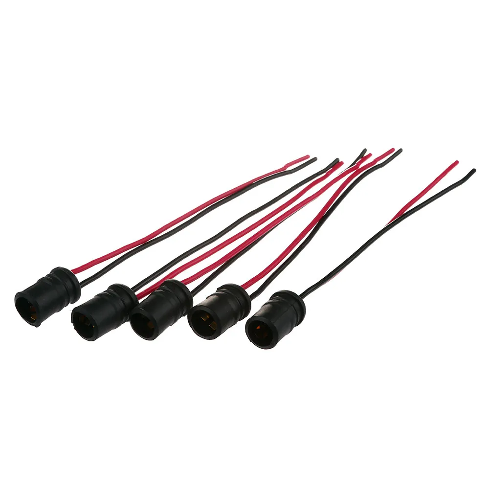 

6Pcs T10 W5W Car Wedge Light Bulb Socket Lamp Holder Connector Extension LED Lamp Bulb Base Holder for Car Truck Boat 99