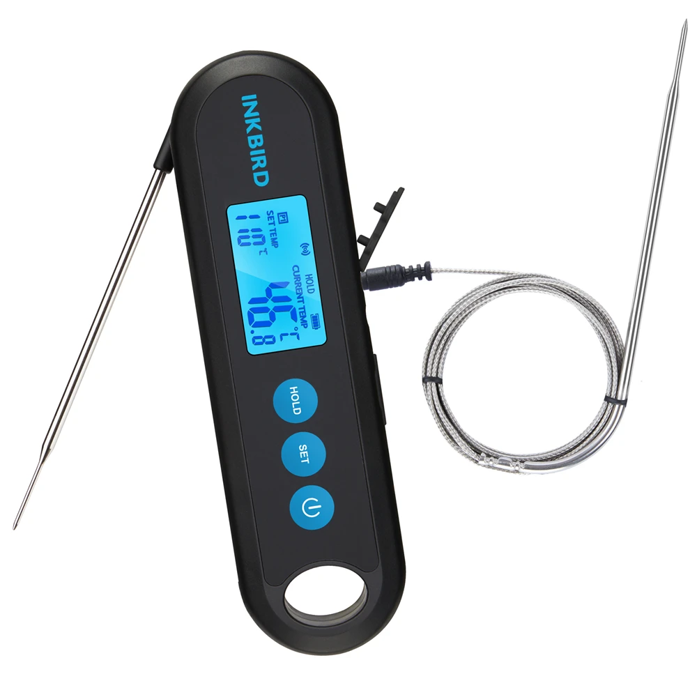 INKBIRD Digital Meat Thermometer 2 Sec Instant Readout IHT-2PB With External Probes Bluetooth Backlight Display For Grilling BBQ images - 6