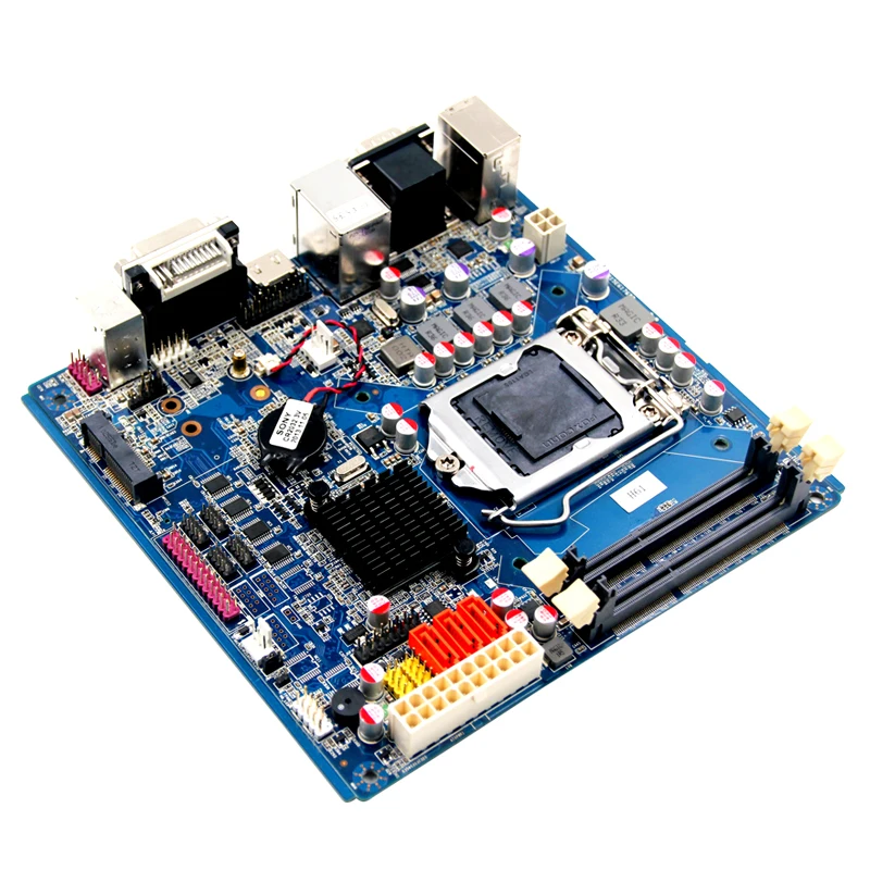 Материнская плата LGA1155 H61 mini itx 2 ОЗУ розетка поддержка 10 com портов|Промышленные