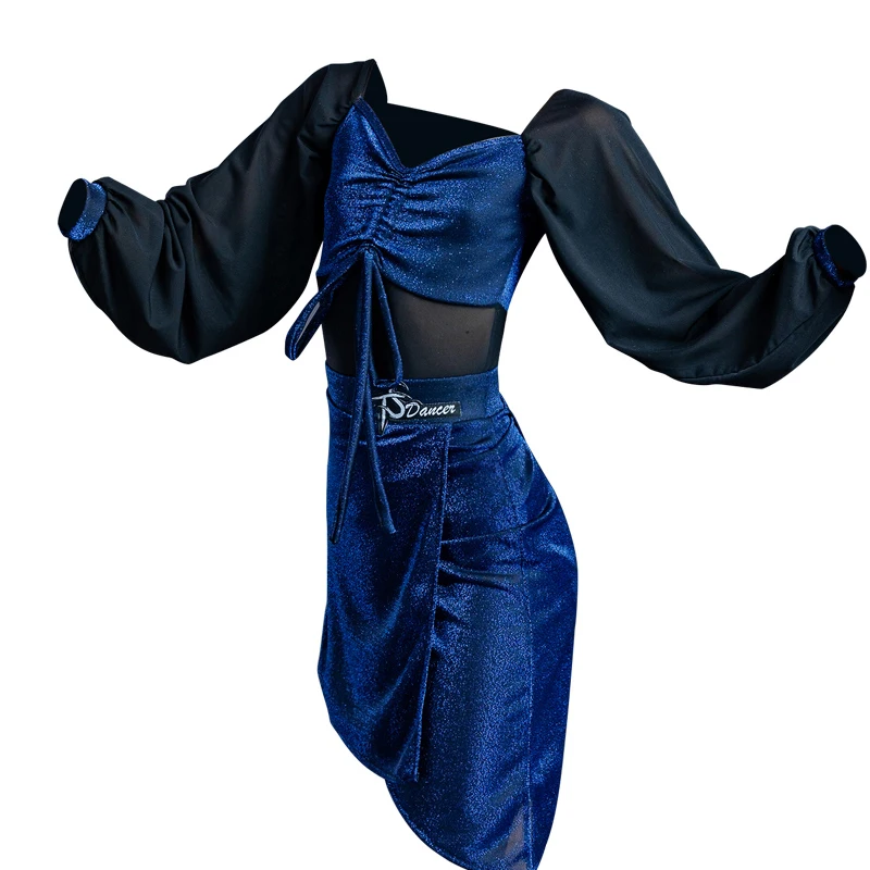 

2020 Latin Dance Performance Clothing Children Latin Dance Clothing Top Skirts Split Suit Professional Latin Practice Dress