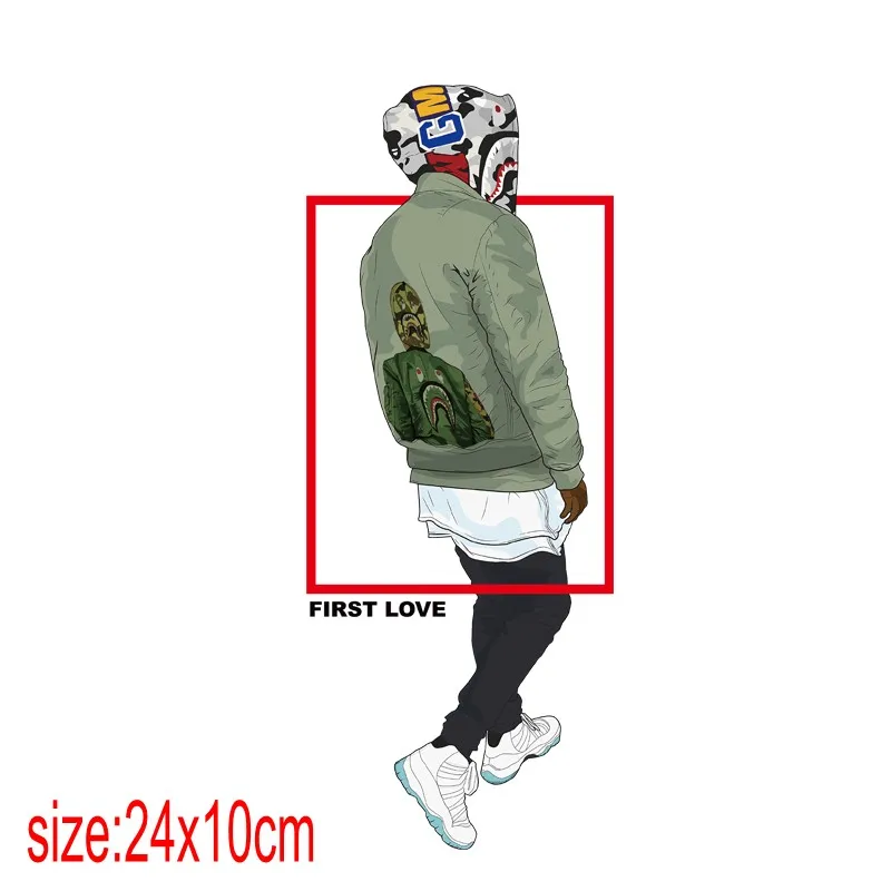 24x10 см модная одежда для мальчиков с рисунком Железный На Патчи теплопередачей DIY