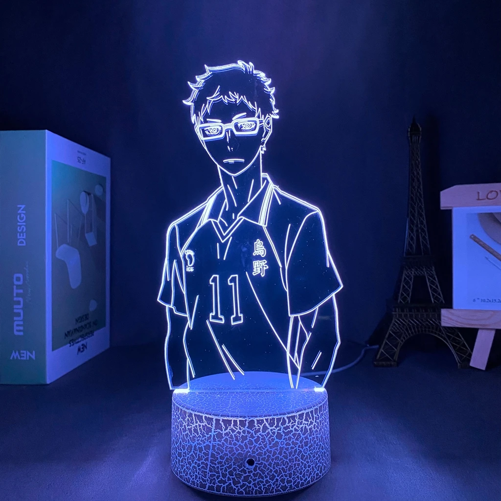 

Anime Lamp HAIKYUU Manga Kei Tsukishima 3d Lamp Night Light Lamp Otaku Gift Well Packed And Dropshipping Haikyu