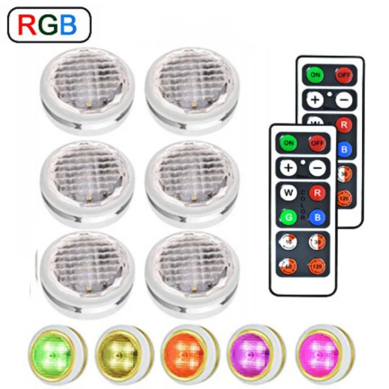 

Приглушаемый светодиодный сенсорный светильник для шкафов с RGB и белым пультом дистанционного управления