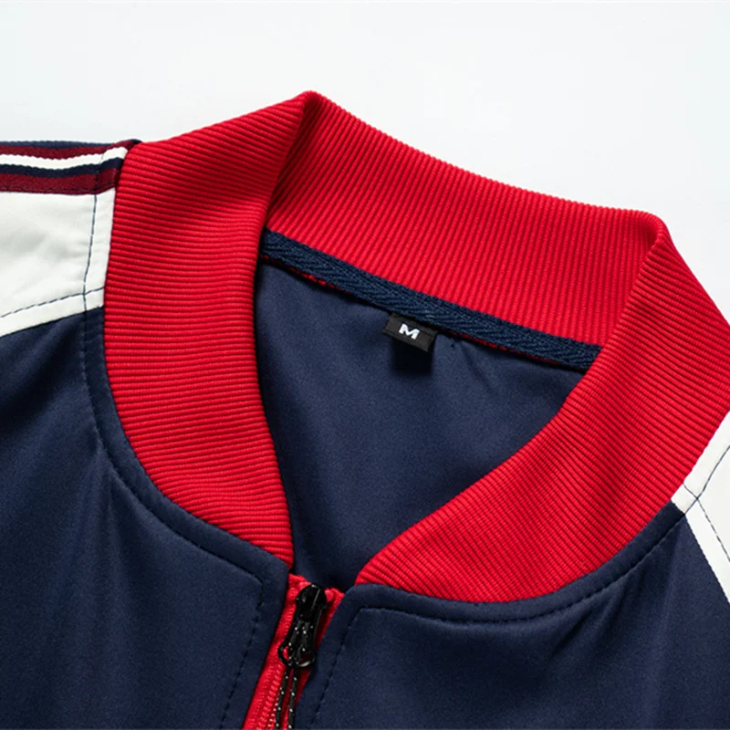 

2020 Brand Men Casual Sets Autumn New Men's Jackets & Pants Two-Piece Tracksuits Patchwork Stand Collar Sportswear Suit Male