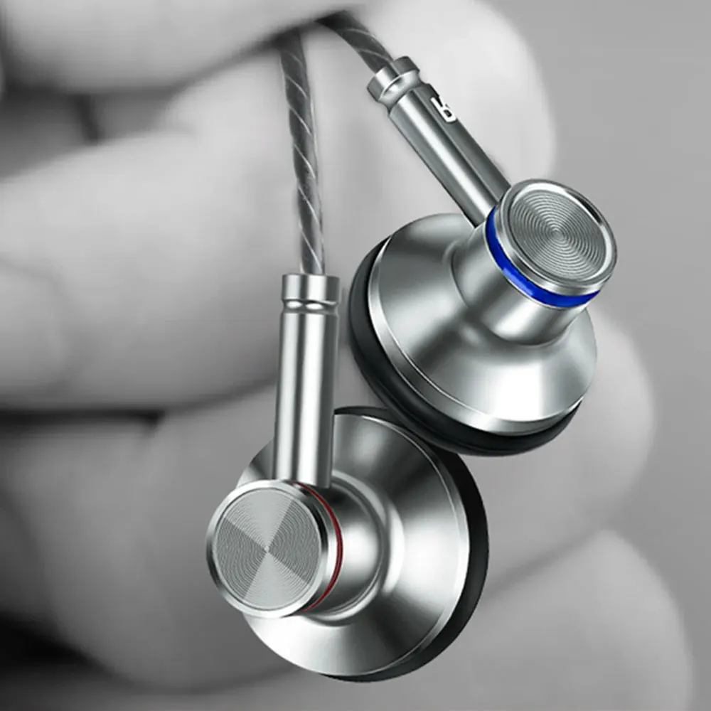Наушники вкладыши Platinum Code A6 с пшеничным проводом проводные Hi Fi наушники плоской