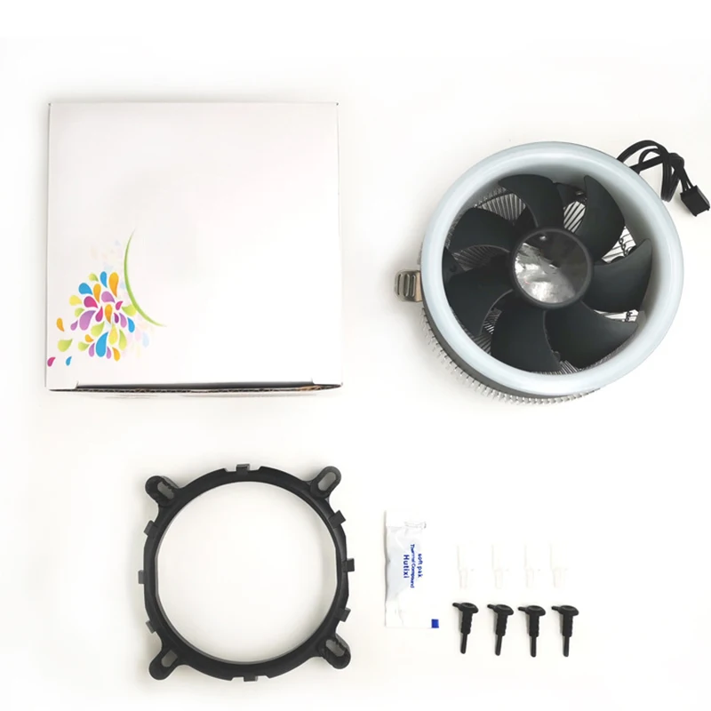 

CPU Cooler Silent Low-Profile Cooling Fan Heatsink CPU LED Ring Air Cooler for Computer CPU Cooler Radiator Cooling Fan QJY99