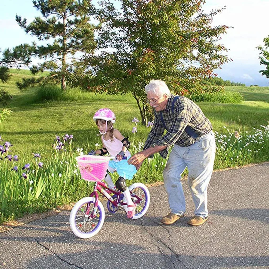 Детская велосипедная корзина милая розовая подвесная сумка прочный держатель