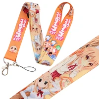 yq591 kawaii anime manga girl lanyard cell phone strap for pendant keys id badge holder neck strap hang rope keychain lariat