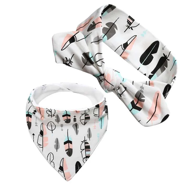 Новое поступление 2021 хлопковый детский нагрудник с мультяшным принтом головной