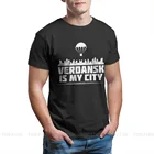 Verdansk Is My City Classic COD Black Ops, новая летняя футболка с графическим рисунком из хлопка, удобная мужская футболка