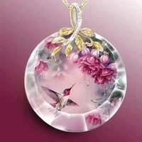 2022 cute creative flower bird necklace ornament simple collar necklace joyero jeweler gothic bridesmaid gift korean fashion