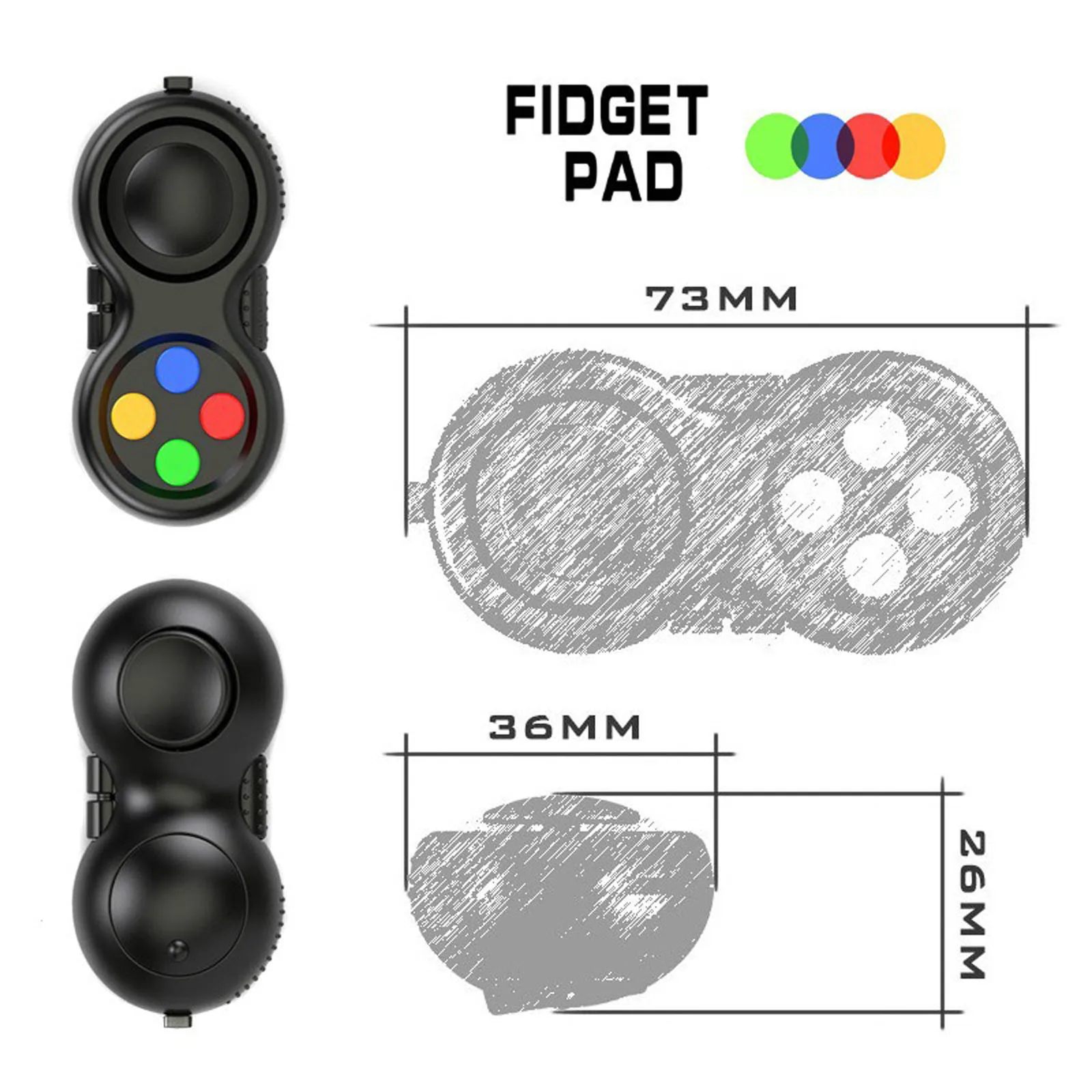 

Fidget Toys Mini Anti Stress Decompression Gamepad Relieve The Stress Anxiety Of Children Adults Relaxing The Tight Fingers