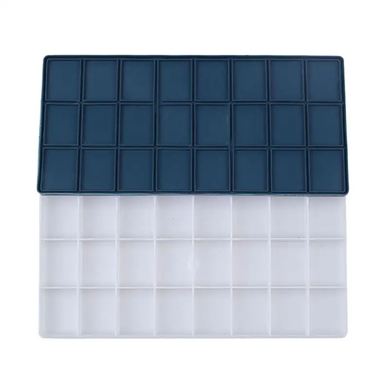 

Plastic Paint Palette Box 24 Large Deep Wells Airtight for Watercolors