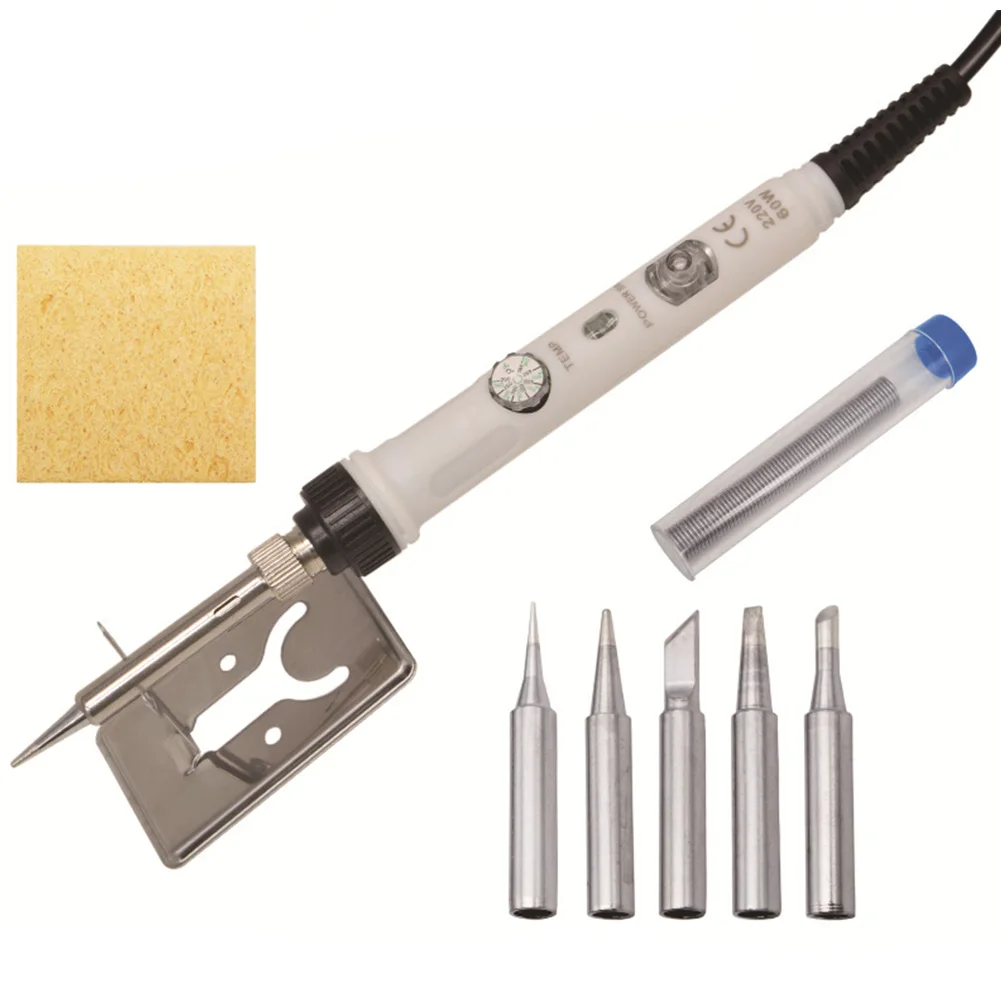 

Sponge Electric Work Digital With Tips Soldering Iron Kit Multifunction Tin Wire Adjustable Temperature LCD Display Handheld