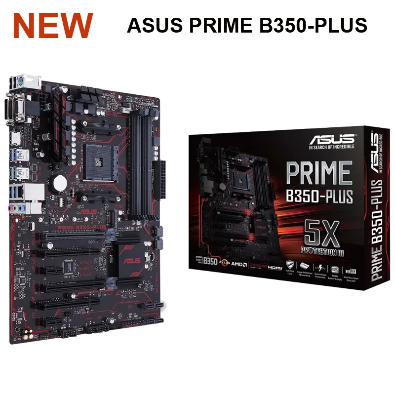 Новая планшетофон Asus PRIME Φ B350 Socket AM4 DDR4 64 Гб M.2 Desktop материнская плата USB3.1 PCI E 3 0