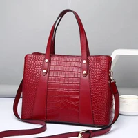 womens handbag luxury designer new shoulder bag womens leather leather handbag real cowhide bag crocodile pattern female bag