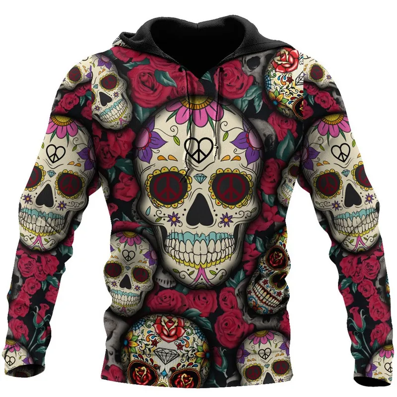 

Newest Hip Hop Skull 3D Printed Autumn pullover Men's Women's Sweatshirt Long sleeve Zip Hooded Casual Harajuku MAN JACKET