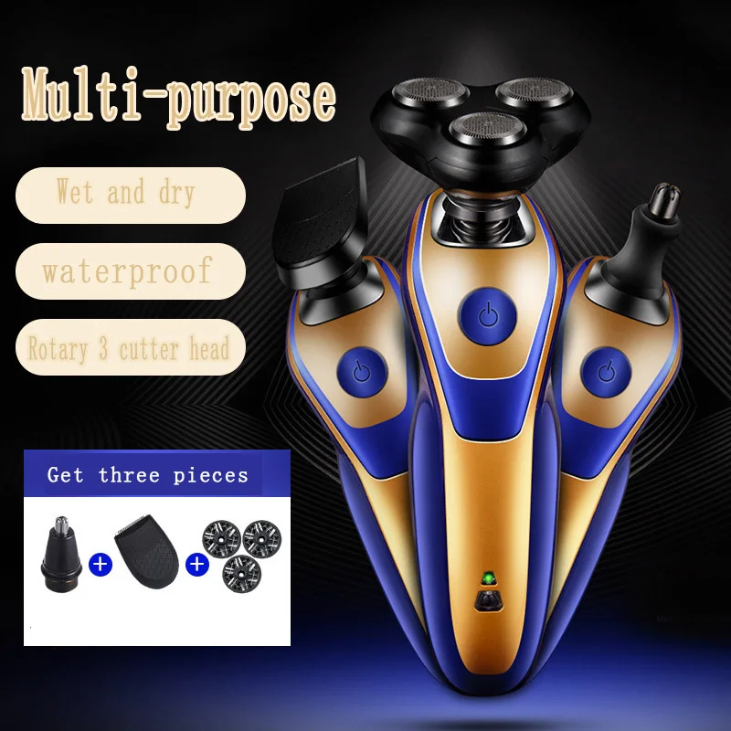 Портативная электробритва три в одном триммер для бороды вымытая Мужская бритва