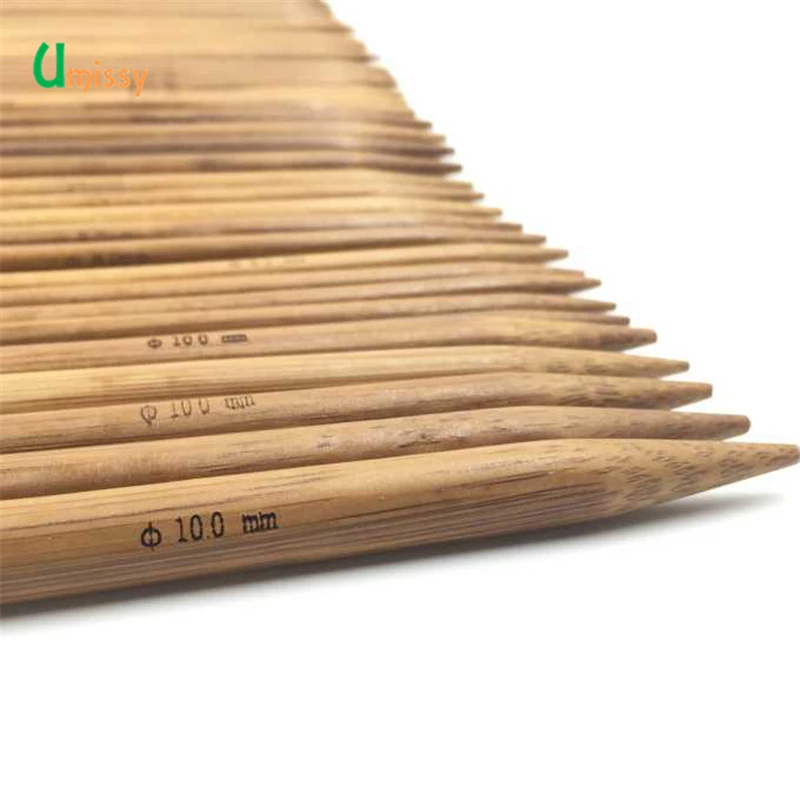 Двойная Точка Вязание Бамбуковые Иглы Ткачество 15 Размеры 5 шт./Размер 75 шт./компл.