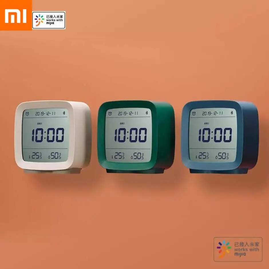 

Умный Bluetooth датчик температуры и влажности Xiaomi Qingping, ЖК-будильник, ночник Xiaomi Mi home Mijia App, термометр
