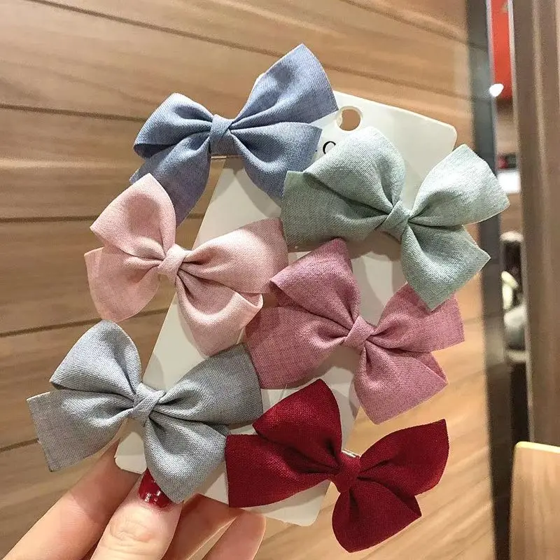 

5Pcs/Set Kids Baby Hair Clip Colorful Bows Children Baby Girl Hair Clips Hairpin Haarspeldjes Barrettes Baby Hair Accessories