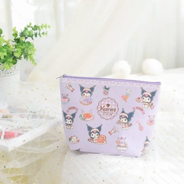 Косметички hello kitty My Melody Cinnamoroll PomPomPurin, маленькая двойная звезда, женские сумки для хранения, дорожные сумки для мытья, сумки для макияжа для девочек