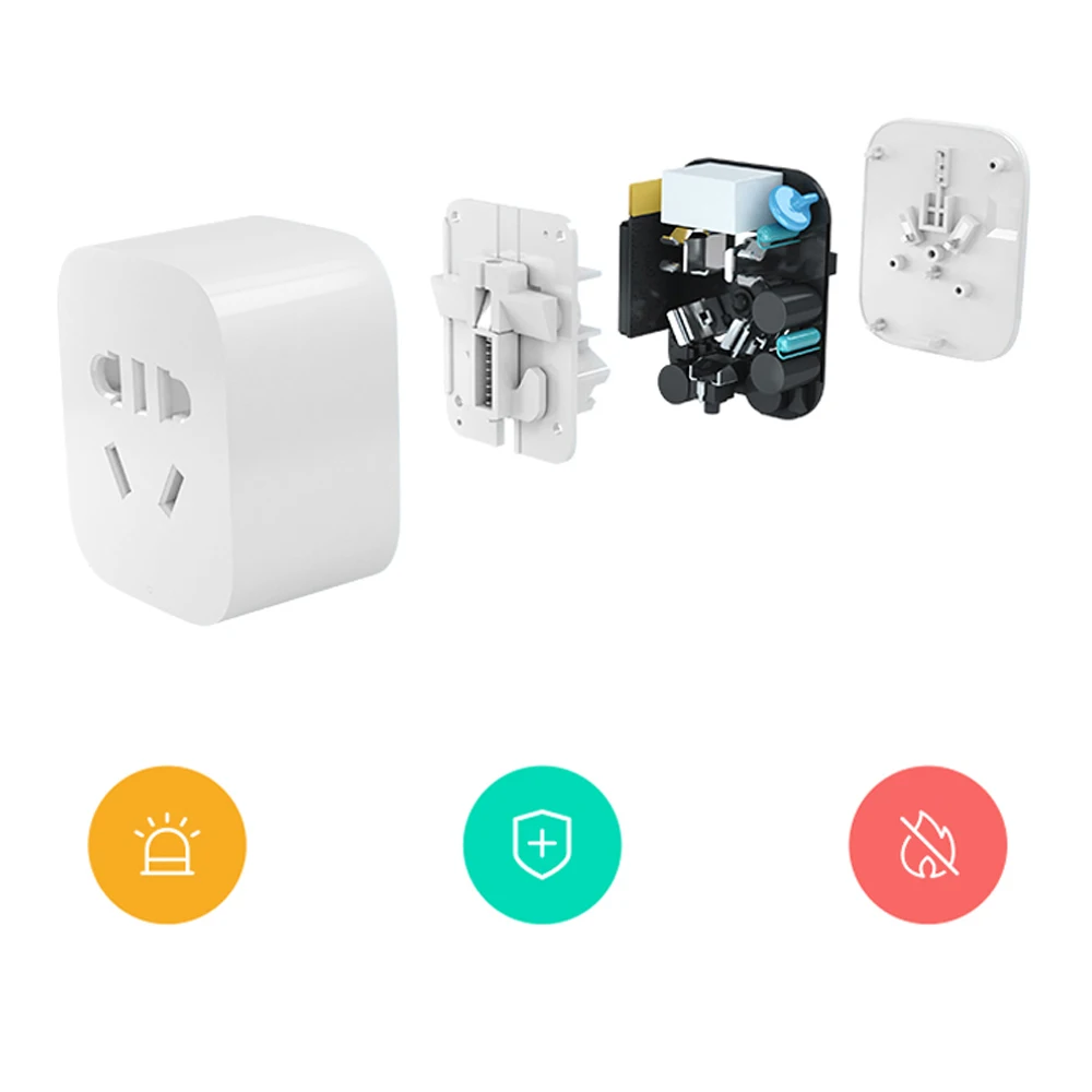 Новый оригинальный Xiaomi mijia Smart Socket Plug WiFi беспроводной адаптер для удаленного управления телефоном через приложение ZigBee Timer Power on.