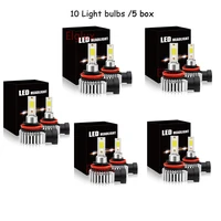 muxall mini led headlight h1 h4 h7 car light 9005 9006 led h3 h11 9012 led bulb 6500k 80w car accessories 12v