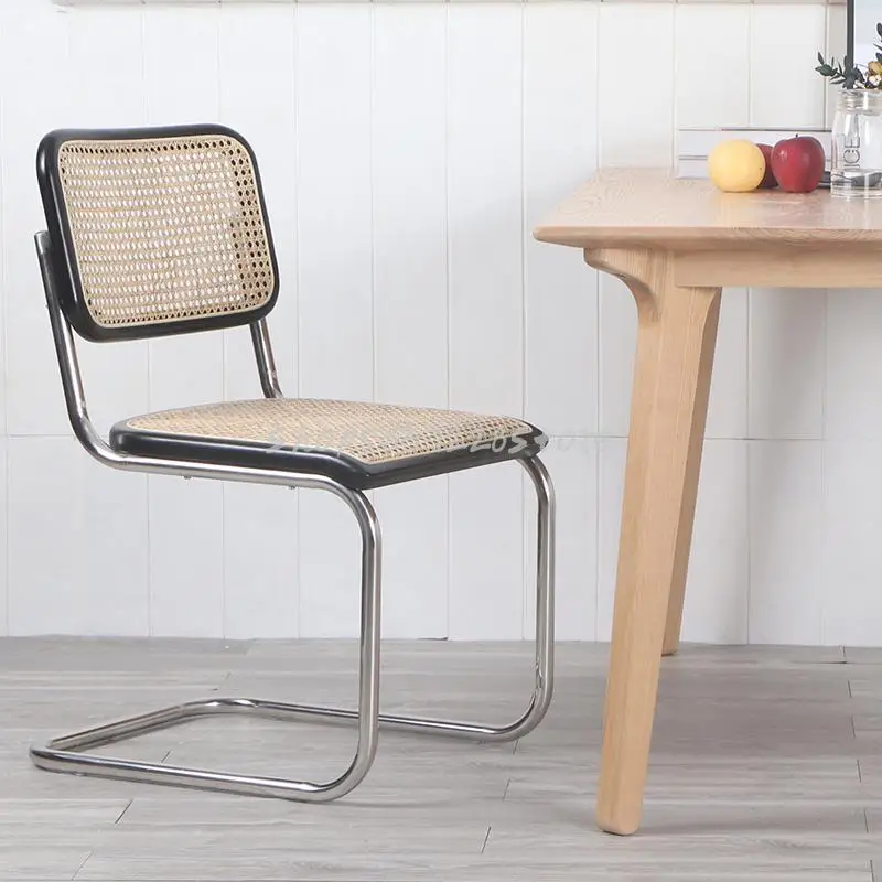 Ins обеденный стул из цельной древесины ротанга семейное средневековое